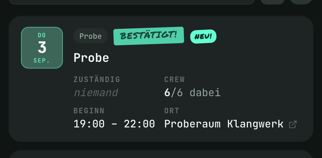 Zu- und absagen